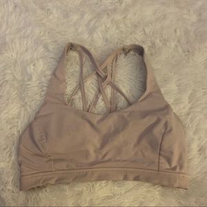 pink lululemon strappy sports bra